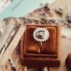 Rustic ring in 925 sterling silver with thick gold plating