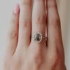 925 sterling silver ring with a premium CZ diamond centre