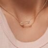 925 Sterling Silver Safety Pin Necklace