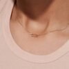 925 Sterling Silver Safety Pin Necklace - Image 3