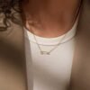 925 Sterling Silver Safety Pin Necklace - Image 4