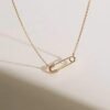 925 Sterling Silver Safety Pin Necklace - Image 6