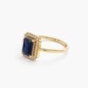 925 Sterling Silver Sapphire and Diamond Engagement Ring - Image 4