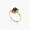 925 Sterling Silver Sapphire and Diamond Engagement Ring - Image 5