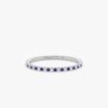 925 Sterling Silver Sapphire and Diamond Eternity Ring
