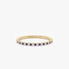 925 Sterling Silver Sapphire and Diamond Eternity Ring - Image 2