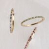 925 Sterling Silver Sapphire and Diamond Eternity Ring - Image 5