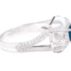 925 Sterling Silver Sapphire and Diamond Wedding Ring - Image 2