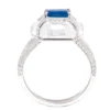 925 Sterling Silver Sapphire and Diamond Wedding Ring - Image 3