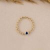 925 Sterling Silver Sapphire Chain Ring - Image 6