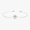 925 Sterling Silver Sapphire Diamond Happy Face Bracelet - Image 3