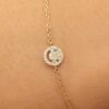 925 Sterling Silver Sapphire Diamond Happy Face Bracelet - Image 6