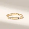 925 Sterling Silver ring with sapphire and diamond pave accents