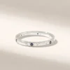 Sapphire and diamond ring with a refined, delicate profile