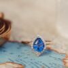 925 Sterling Silver Sapphire & Diamond Ring