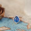 925 Sterling Silver Sapphire & Diamond Ring - Image 2