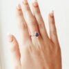 925 Sterling Silver Sapphire & Diamond Ring - Image 6
