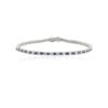 925 Sterling Silver Sapphire & Diamond Sleek Bracelet