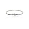925 Sterling Silver Sapphire & Diamond Sleek Bracelet - Image 3