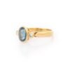 925 Sterling Silver Sapphire & Diamond Three Stone Ring - Image 5