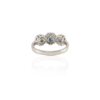 925 Sterling Silver Sapphire & Diamond Trinity Ring - Image 5