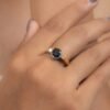 925 Sterling Silver Sapphire & Diamond Wedding Ring - Image 4