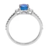 925 Sterling Silver Sapphire Engagement Ring - Image 3