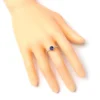 925 Sterling Silver Sapphire Engagement Ring - Image 4