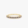 925 Sterling Silver Sapphire Half Eternity Band
