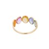Sapphire ring with multi-shaped stone arrangement