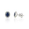 Oval stud earrings featuring 6.96 x 5.10 mm stones