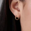 925 Sterling Silver huggie earrings with thick gold plating