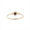 Elegant sterling silver ring with a deep blue stone