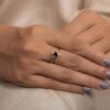 925 Sterling Silver Sapphire Ring - Image 2
