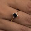925 Sterling Silver Sapphire Ring - Image 4