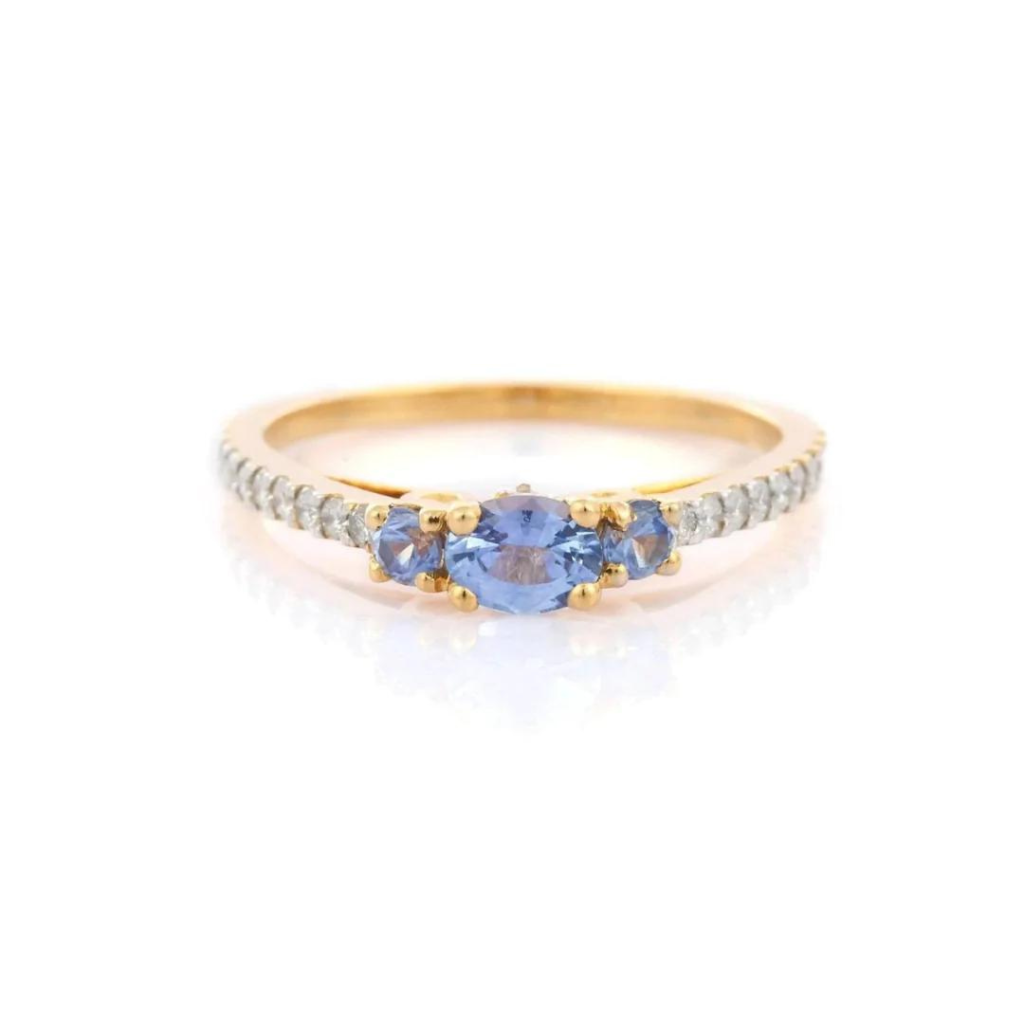 925 Sterling Silver Sapphire Ring
