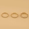 925 Sterling Silver Set of 3 Diamond Honeycomb Ring - Image 3