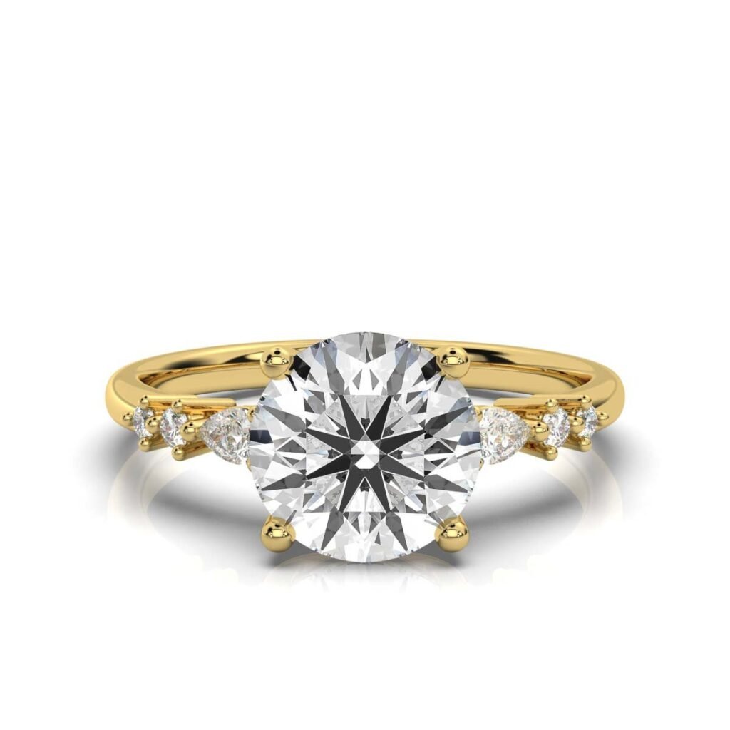 925 Sterling Silver Shared Prong Diamond Ring