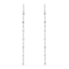925 Sterling Silver Shoulder Baguette Diamond Duster Dangle Earrings