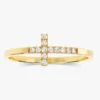 Faith-inspired ring with pavé-set Premium CZ Diamond stones