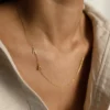 925 Sterling Silver Sideways Initial Necklace
