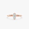 925 Sterling Silver Single Baguette Diamond Ring - Image 3