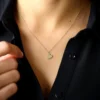925 Sterling Silver Single Diamond Heart Necklace - Image 5