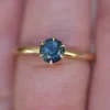 925 sterling silver ring with thick gold plating and solitaire design