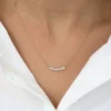Gold-plated necklace with pave-set premium CZ diamonds