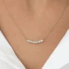 Contemporary necklace crafted in 925 sterling silver with pave setting