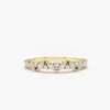 925 Sterling Silver ring with slanted marquise and round stones