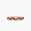 925 Sterling Silver Slanted Ruby and Round Diamond Ring - Image 7