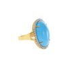 925 Sterling Silver Sleeping Beauty Turquoise Ring with Diamonds - Image 3