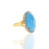 925 Sterling Silver Sleeping Beauty Turquoise Ring with Diamonds - Image 4